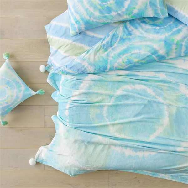 Adairs Blue Blanket Kids Novelty Tie Dye Ultra Soft