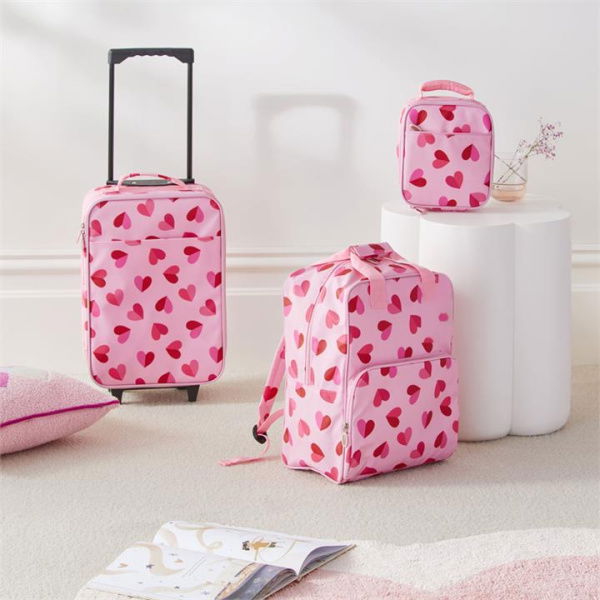 Adairs Pink Kids On The Go Sweet Hearts Lunch Bag