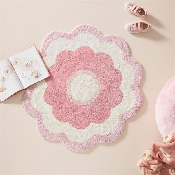 Adairs Pink Kids Pretty Daisy Decorative Rug