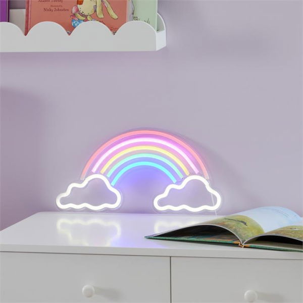 Adairs Kids Rainbow Neon Light - Pink (Pink Light)