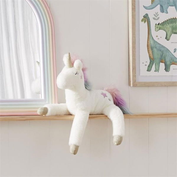 Adairs Kids Rainbow Unicorn Keepsake Toy - White (White Toy)