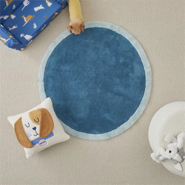 Adairs Blue Kids Reece Round Rug