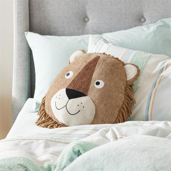 Adairs Brown Roar The Lion Kids Classic Cushion