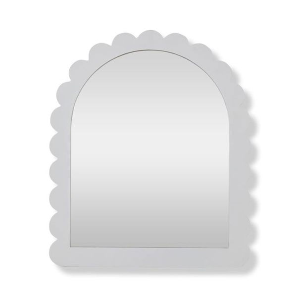 Adairs Kids Sadie Scallop White Mirror (White Mirror)