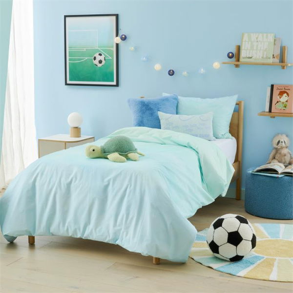 Adairs Kids Sammie Ombre Ocean Quilt Cover Set - Blue (Blue Double)