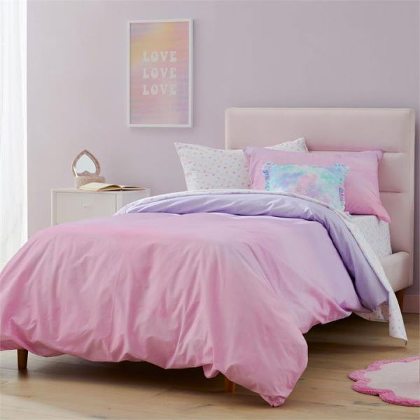 Adairs Kids Sammie Ombre Pink Quilt Cover Set (Pink Single)