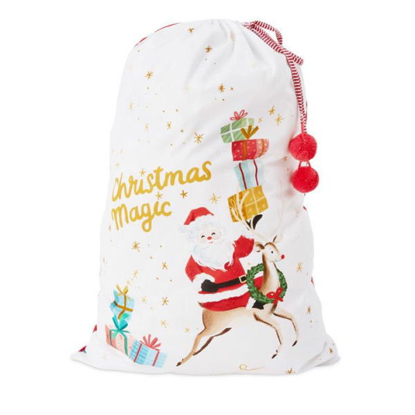 Adairs White Santa Sack Kids Santa Express Christmas