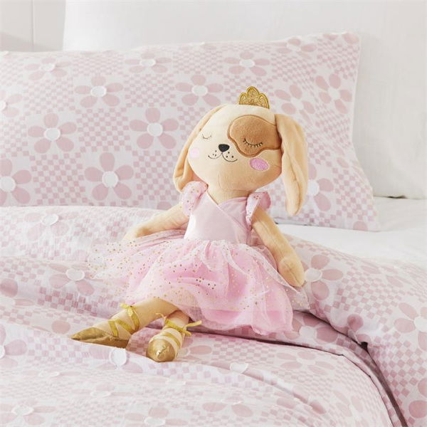 Adairs Kids Snuggle Animals Princess Pup - Pink (Pink Toy)