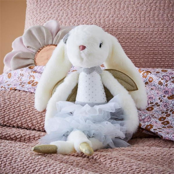 Adairs White Kids Sparkle Bunny Keepsake Toy