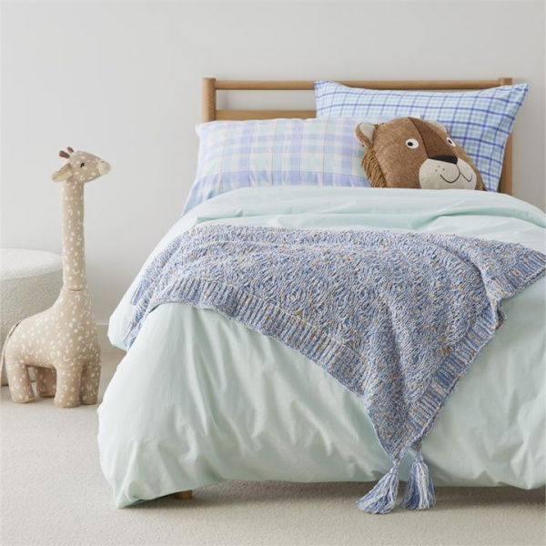 Adairs Blue Throw Kids Speckle