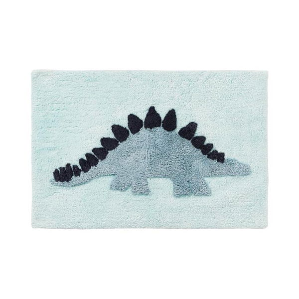 Adairs Aqua Blue Kids Stegosaurus Bath Mat