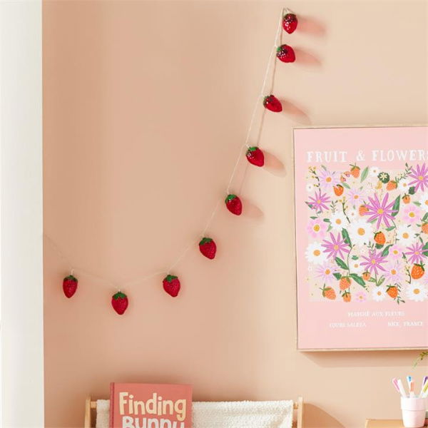 Adairs Red String Light Kids Strawberry String Light Red