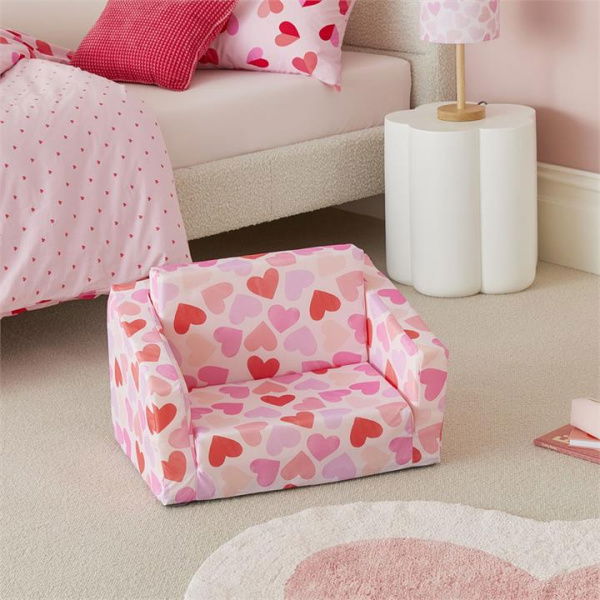 Adairs  Flip Out Sofa Kids Sweet Heart Flip Out Sofa