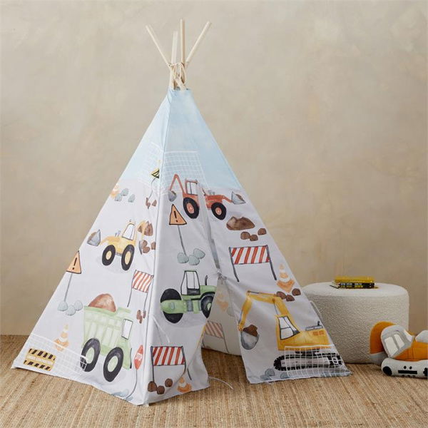 Adairs Kids Truck Town Teepee - Blue (Blue Teepee)