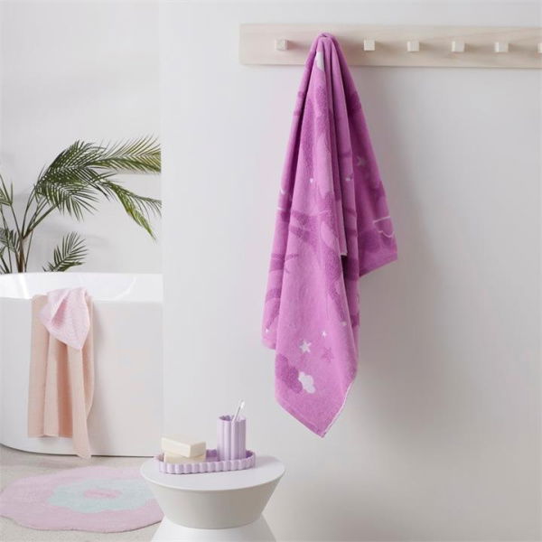 Adairs Kids Unicorn Dreams Lilac - Purple (Purple Bath Towel)