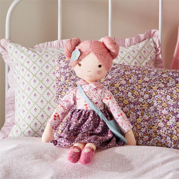 Adairs Kids Vintage Collection Lulu Doll Snuggle Friend - Pink (Pink Toy)