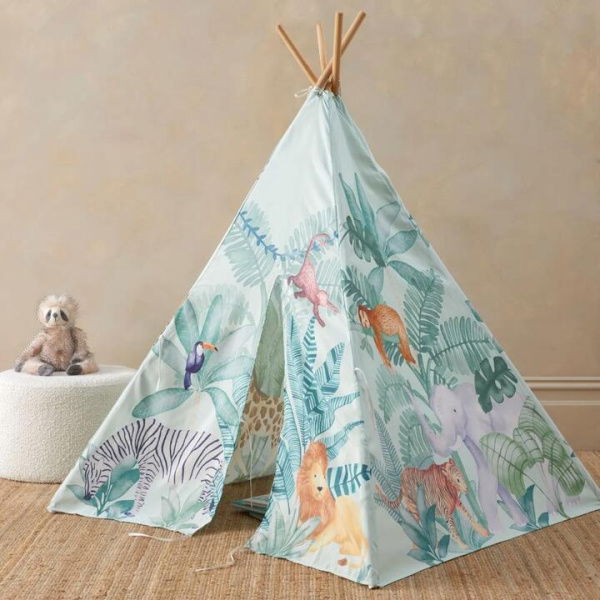 Adairs Kids Where The Wild Ones Play Teepee - Green (Green Teepee)