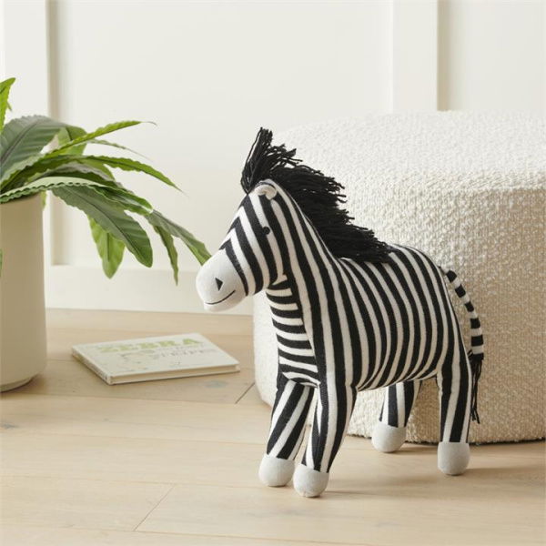 Adairs Kids Zed The Zebra Black & White Treasure Toy (Black Toy)