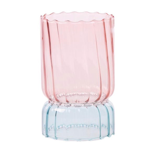 Adairs Kora Blush & Blue Short Vase - Pink (Pink Vase)