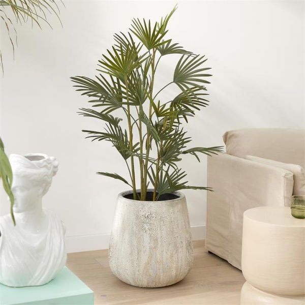 Adairs Green Faux Plant Lady Green Potted Palm 140cm