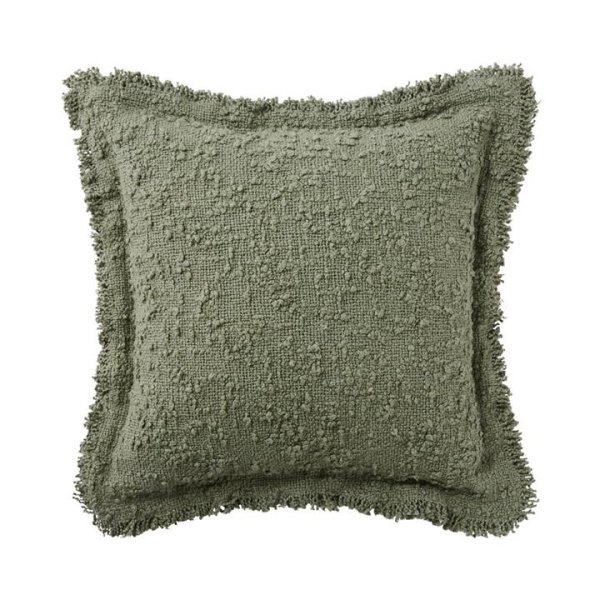 Adairs Green Leiden Olive Boucle Cushion