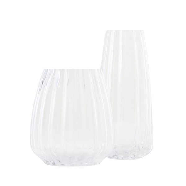 Adairs Lotus Clear Tall Vase - Natural (Natural Vase)