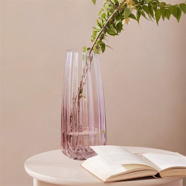 Adairs Lotus Gradient Pink Tall Vase (Pink Vase)