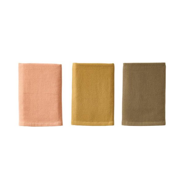 Adairs Green 3 Pack Tea Towels Luxe Moss