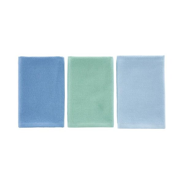 Adairs Luxe Ocean Tea Towel 3 Pack - Blue (Blue 3 Pack)