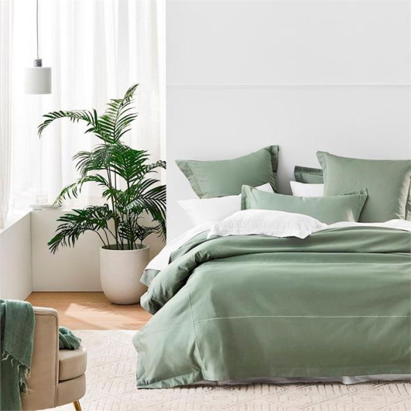 Adairs Green Tailored European Pillowcase Each Luxury Collection 1000TC Eucalyptus Pillowcase Green