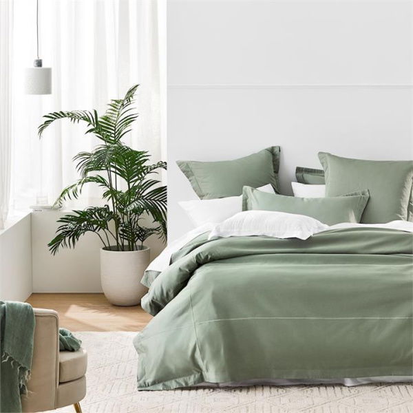 Adairs Green Tailored King Pair Luxury Collection 1000TC Eucalyptus Pillowcase