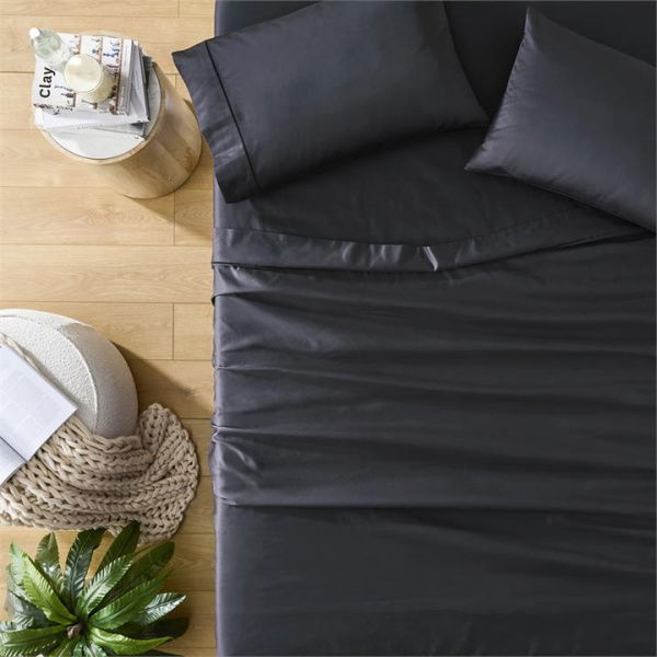 Adairs Black Luxury Collection 1000TC Ink King Sheet Set