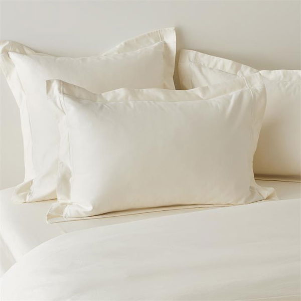 Adairs White European Pillowcase Each Luxury Collection Antique White Tailored Pillowcases