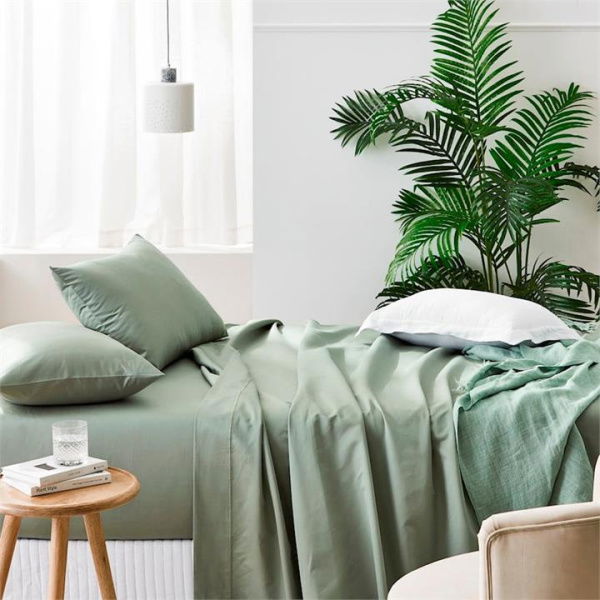 Adairs Green Luxury Collection Bedlinen Eucalyptus King SS