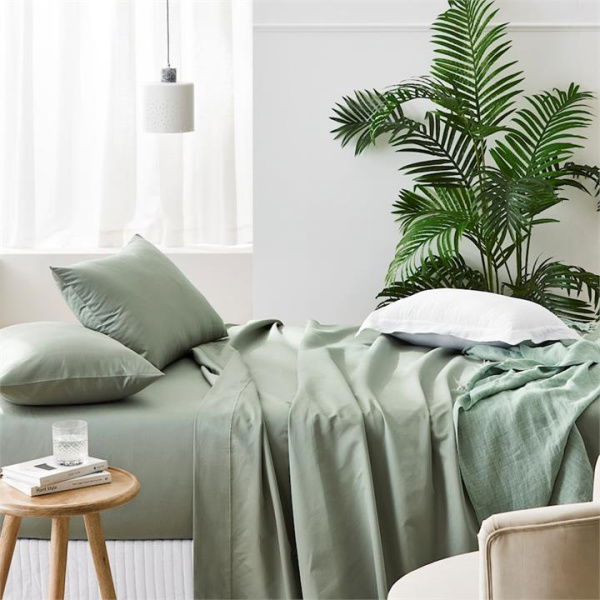 Adairs Eucalyptus Green Luxury Collection Bedlinen King Extra Depth SS