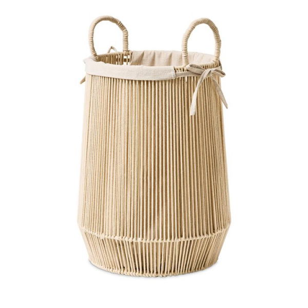 Adairs Natural Large Basket Lyon Linen Storage Baskets Natural