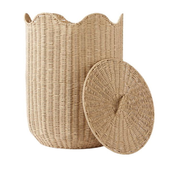 Adairs Macey Natural Laundry Storage Basket (Natural Basket)