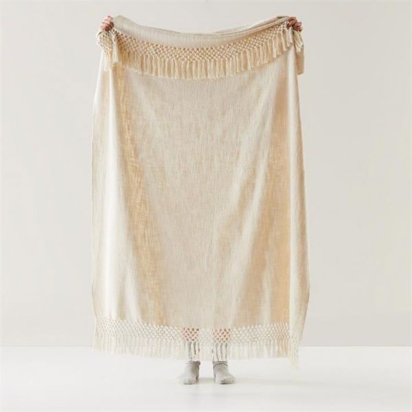 Adairs Natural Throw Macrame Natural Knot