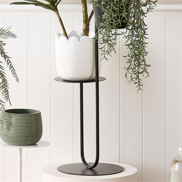 Adairs Madrid Plant Stand Black (Black Plant Stand)