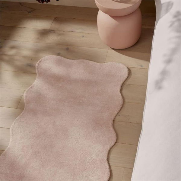 Adairs Malibu Blush Rug Runner - Pink (Pink Rug Runner)