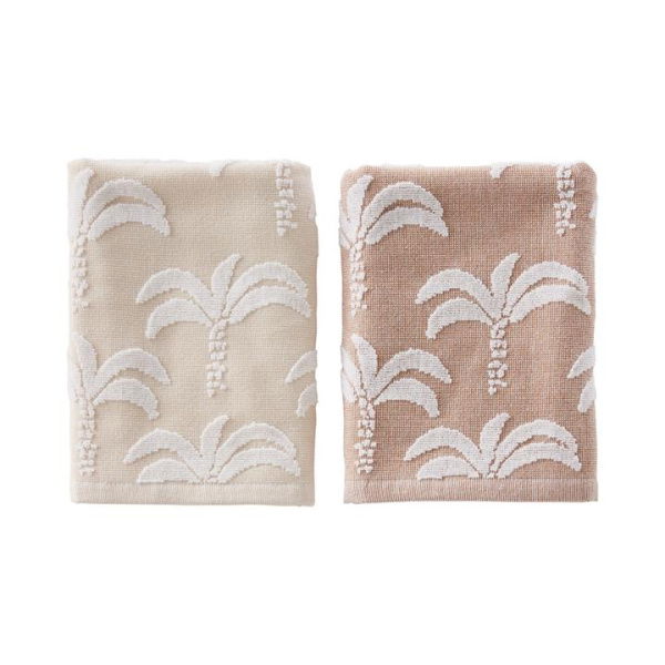 Adairs Mallorca Clay & Natural Tea Towel (Natural 2 Pack)