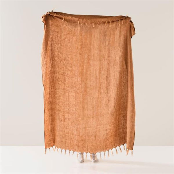 Adairs Brown Throw Malmo Chestnut Linen Throw Brown