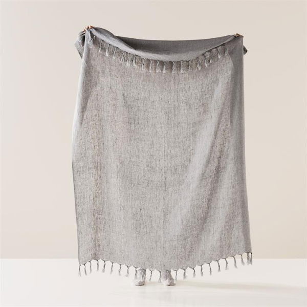 Adairs Grey Malmo Linen Throw