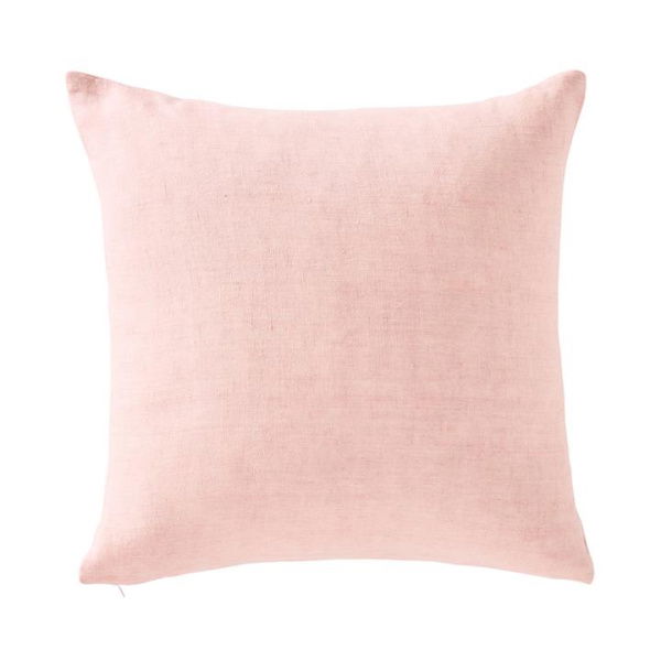 Adairs Pink Cushion Malmo Peony Pink Linen Cushion