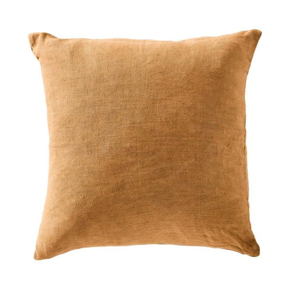 Adairs Brown Malmo Spice Linen Cushion