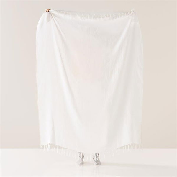 Adairs White Throw Malmo Linen