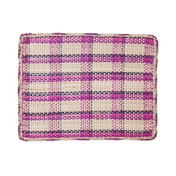 Adairs Malta Berry Gingham Placemat - Pink (Pink Placemat)