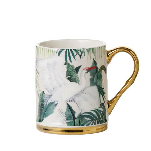 Adairs Margot Natural Mug - Green (Green Mug)