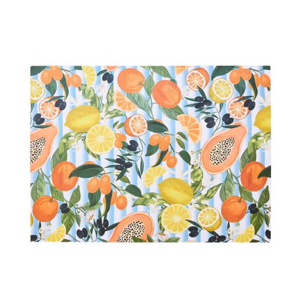 Adairs Mediterranean La Fruitta Paper Placemats Pack of 50 - Pattern (Pattern Placemat)