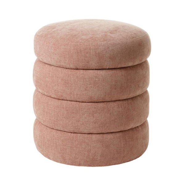 Adairs Memphis Blush Storage Ottoman - Pink (Pink Storage Ottoman)